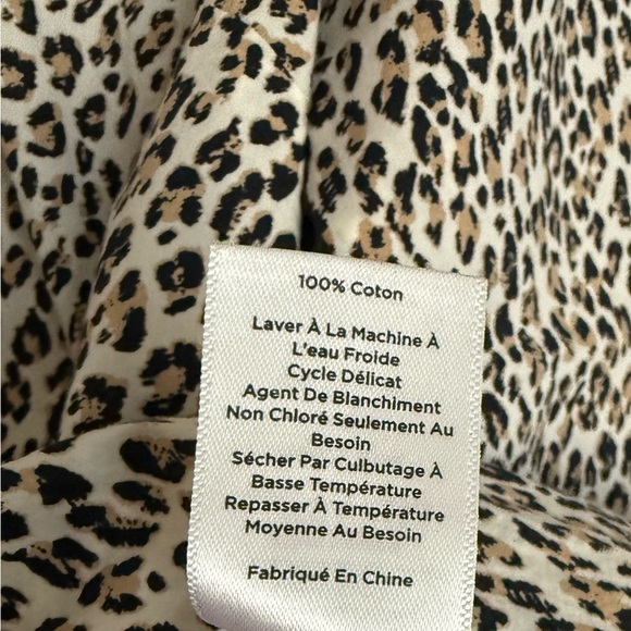 Talbots Women's Leopard Print Button Down Shirt - Picture 7 of 8